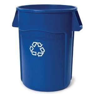 Rubbermaid BRUTE Blue 44 Gal Vented Recycling Container w/o Lid 