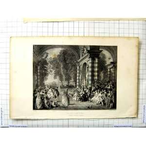    WATTEAN WORTHINGTON ENGRAVING LE BAL CHAMPETRE