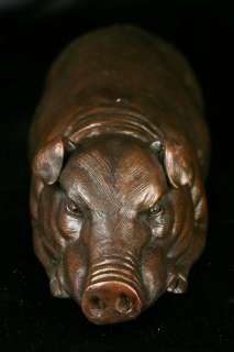 English Bronze Pig Statue Piggy Piglet Pigs Sow  