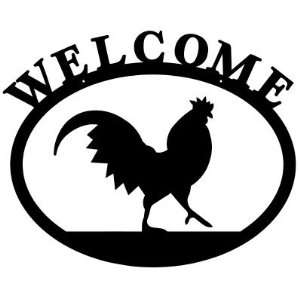  Wrought Iron Welcome Sign  Rooster 