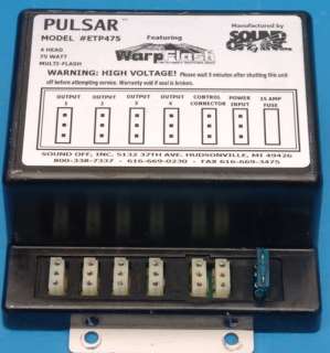 Soundoff PULSAR ETP475 4 Head Strobe Light Power Supply  