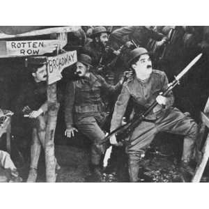  Charlie Chaplin as a Soldier in Shoulder Arms Stretched 