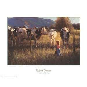   the Cows   Artist Robert Duncan  Poster Size 22 X 28