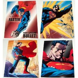  4 Superman School Folders Toys & Games