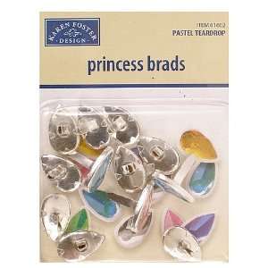    Karen Foster Design Princess Brads teardrop pastel