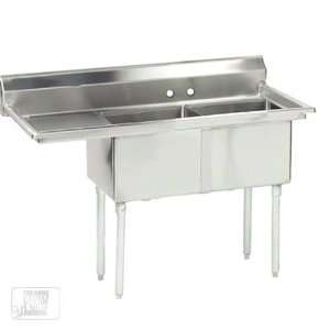  Advance Tabco FC 2 2424 18L X 69 Two Compartment Sink 