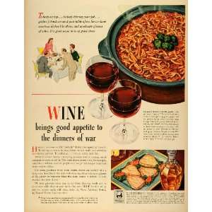   Wine Cherry Spaghetti Recipe   Original Print Ad