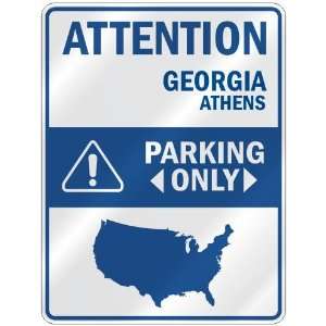   ATHENS PARKING ONLY  PARKING SIGN USA CITY GEORGIA