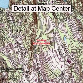 USGS Topographic Quadrangle Map   Danbury, Connecticut (Folded 
