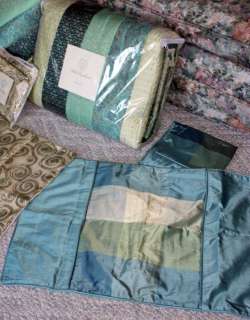 NOBLE EXCELLENCE Ariel 108x94 QUILT+ 4 Shams, SHOWER CURTAIN, Throw 