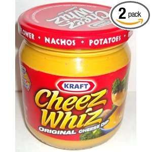 Cheez Whiz   Original Cheese Dip   15 Oz Jar (Pack of 2)  