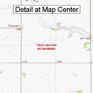  USGS Topographic Quadrangle Map   Clear Lake East, Iowa 