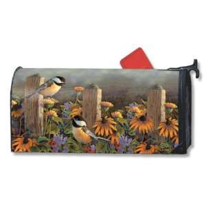  Fencepost Chickadees Magnetic Mailbox Cover