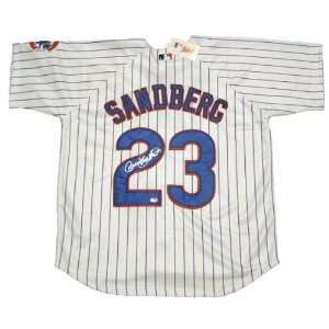  Ryne Sandberg Autographed Chicago Cubs Pinstripe Jersey 