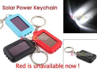 Mini Solar Power rechargeble Flashlight keychain 3 LED  