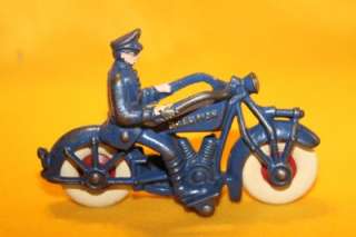   Vintage Large Toy Cast Iron Hubley Police Champion Motorcycle  