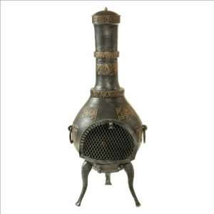  Living Antique Pewter Royal Chimenea with Grill