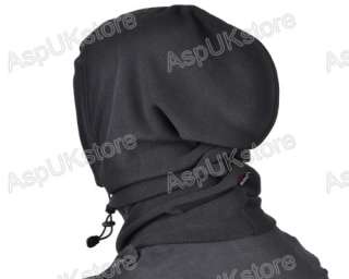 New Tactical Fleece Hood Head Face Neck Protection Black  