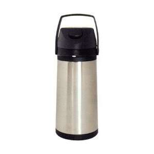 Liter Stainless Steel/Black Unbreakable Airpot Thermos (15 0358 