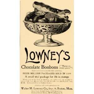  1900 Ad Lowneys Chocolate Bonbons Walter Boston Candy 
