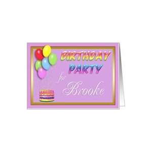  Brooke Birthday Party Invitation Card Toys & Games