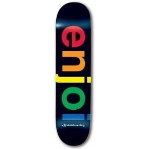 Enjoi Skateboards Spectrum Black Skateboard  Sports 