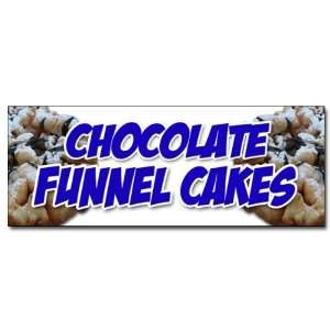36 CHOCOLATE FUNNEL CAKES DECAL sticker bakery cake cookies pastry 