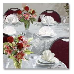    Hoffmaster 6108 MS Metallic Silver Tablecover