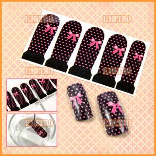 25 Designs Nail Art Water Decal Sticker Full cover tips  