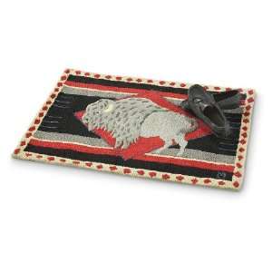  Chandler 4 Corners 2x3 Hand   hooked Buffalo Rug