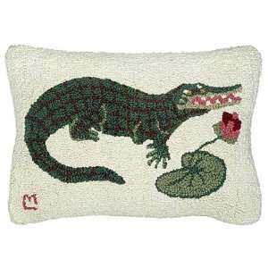 Chandler 4Corners 100% New Zealand Hooked Wool Alligator Pillow 18 x 