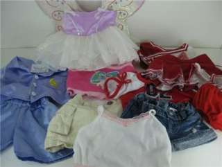 Lot Of Build A Bear Clothes For A Girl Animal Dress Pjs Pants  