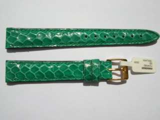 Morellato green snake leather watch band 14 mm  