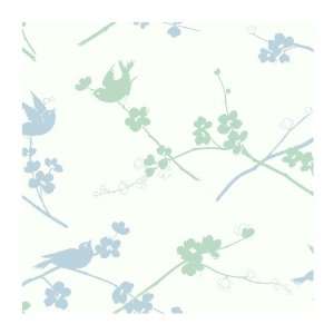  York Wallcoverings AP7443 Silhouettes Cherry Blossom and 