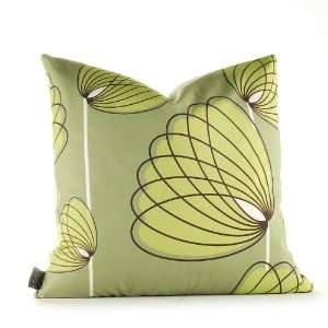  Inhabit Lotus Graphic Pillow   in Grass and Lime