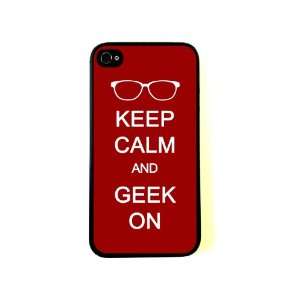  Keep Calm Geek On iPhone 4 Case   Fits iPhone 4 and iPhone 