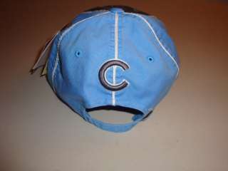Chicago Cubs Retro Baseball Cap Light Blue Trim & logo  