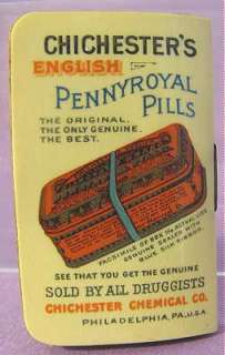 1902 Vintage Miniature Chichester Chic Pill Celluloid BOOK Calendar 