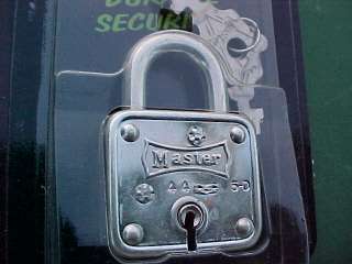 1960s Master 44 D Wrought Steel Padlock Lock MOC From Old Hardware 