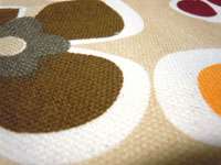   Khaki Brown Tan Flower Linen Sofa/Cushion Cover Fabric Material  