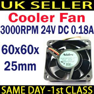 24V Heatsink/Cooling/Cooler/Extractor Fan 60x60x25mm  