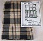 Brown Tan Cream Plaid Chicory Tier Curtains 72x24 items in Debs 