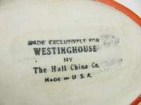   Pottery China Westinghouse Indian Red Orange Refrigerator Dish  