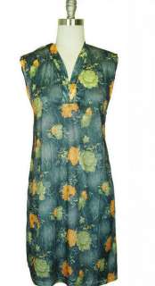   Floral House Dress Lounger LARGE 12/14 Sleeveless Night Gown  
