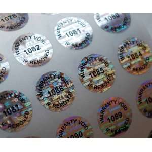  100 ROUND HOLOGRAM WARRANTY VOID SECURITY LABELS STICKERS 