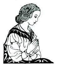   WOMAN Mounted rubber stamp, Christian #11 Sweet Grass Stamps  