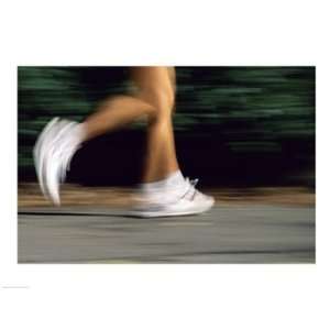  Low section view of a person running Poster (24.00 x 18.00 