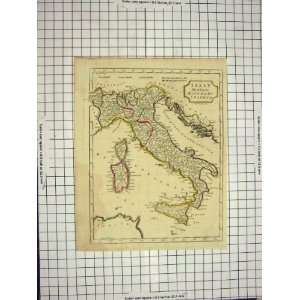  ANTIQUE MAP c1790 c1900 ITALY SARDINIA SICILY CORSICA 