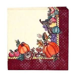  Halloween Harvest Traditional Napkins   24 cnt Toys 