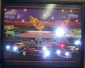   Neon sign Diner Led Poster Hot Rod Garage Chopped Muscle Cars area 51